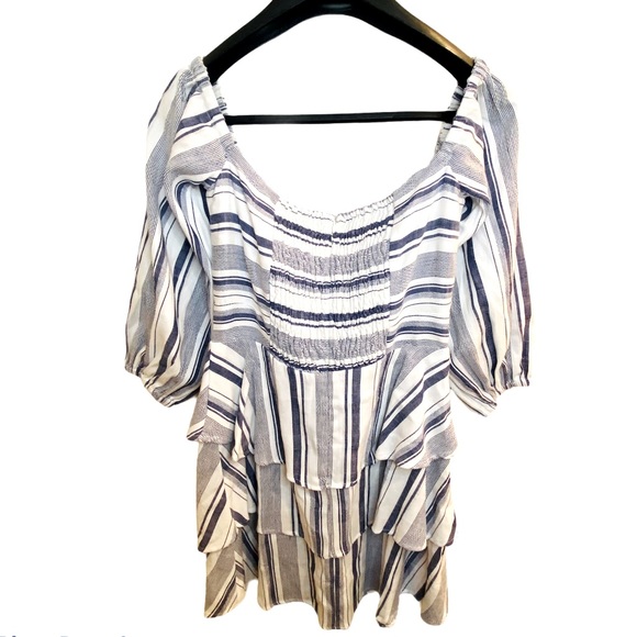 NWT Parker Bahama Aquarius Navy White Stripe Dress - Picture 6 of 7